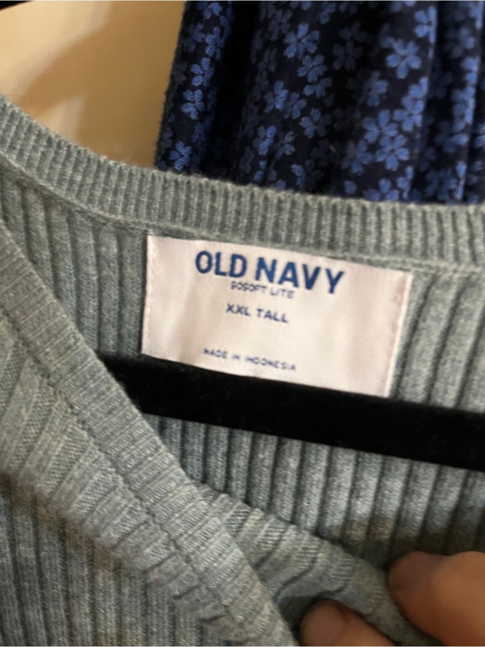 Old Navy Ribbed Long-Sleeve Scoop Neck Sweater in Slate Blue - Picture 3 of 6
